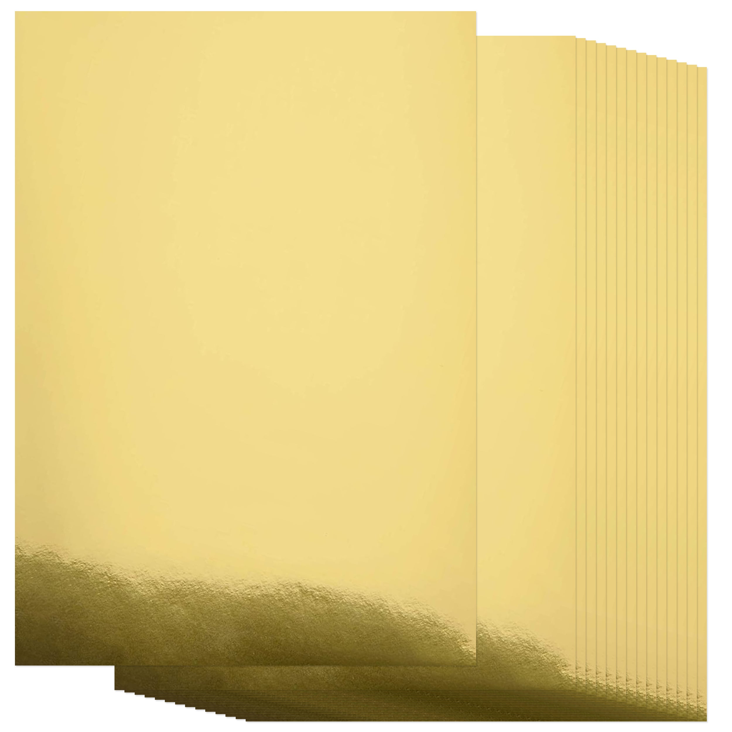 Gildecks Gold Cardstock Paper 20 Pcs - Double Sided Gold Glitter